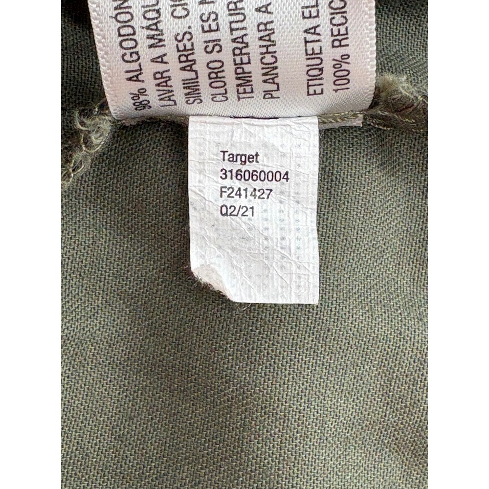 Knox Rose‎ Utility Jacket Olive Green Black Star Print Drawstring Waist Large - Picture 7 of 7